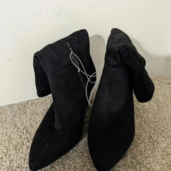 Universal Thread Ada Dress Boots Black‎ Faux Suede Size 9 NEW - Picture 8 of 11